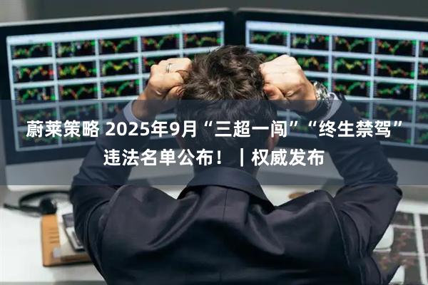 蔚莱策略 2025年9月“三超一闯”“终生禁驾”违法名单公布!|权威发布