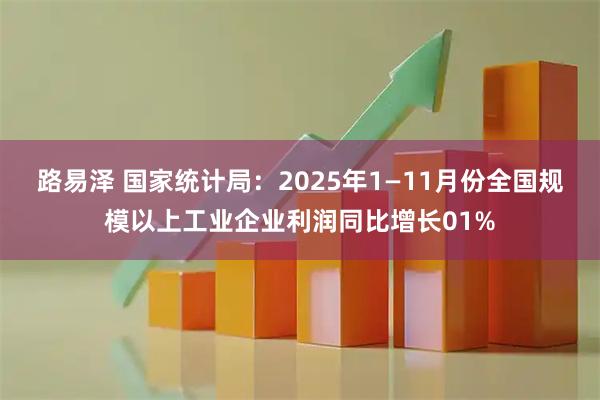 路易泽 国家统计局：2025年1—11月份全国规模以上工业企业利润同比增长01%