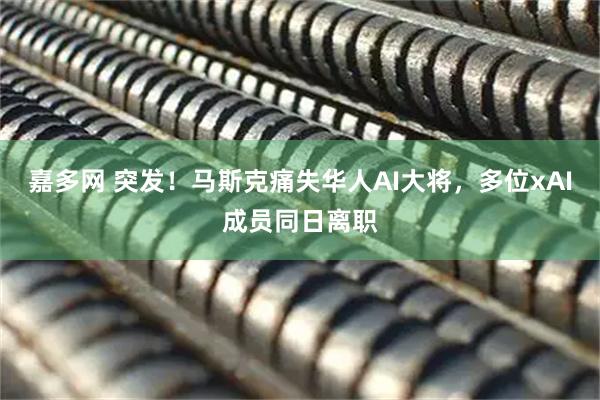 嘉多网 突发！马斯克痛失华人AI大将，多位xAI成员同日离职